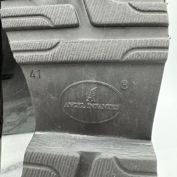 Angel Infantes Men's Leather Oxfords US 7.5 EU‎ 41 Black Burgundy Made in Spain - Picture 9 of 9